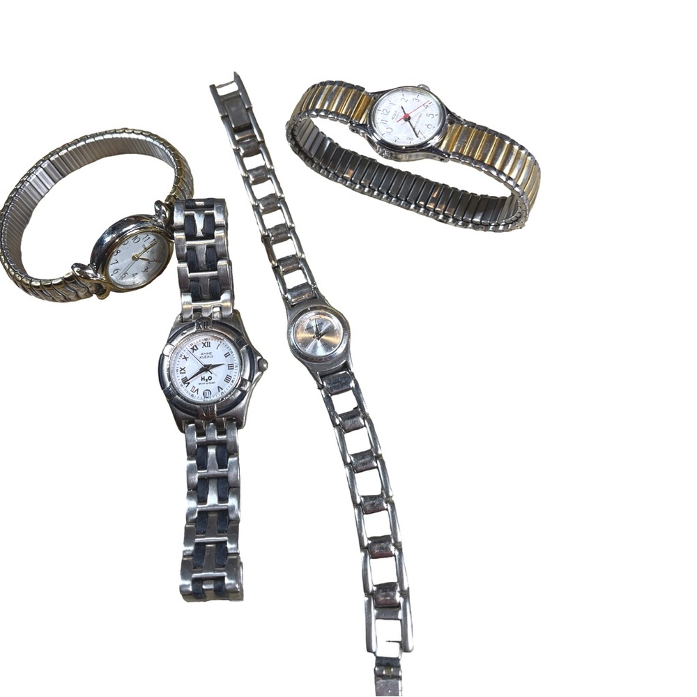 Bundle of 4 Women’s Vintage Watches - Timex & Anne Klein II (As Is)